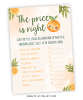Orange Baby Shower Games